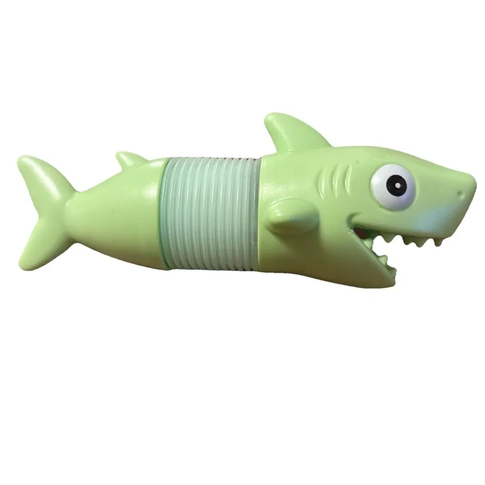 Green Accordion Pull/Stretch Telescopic Tube Light-Up Shark